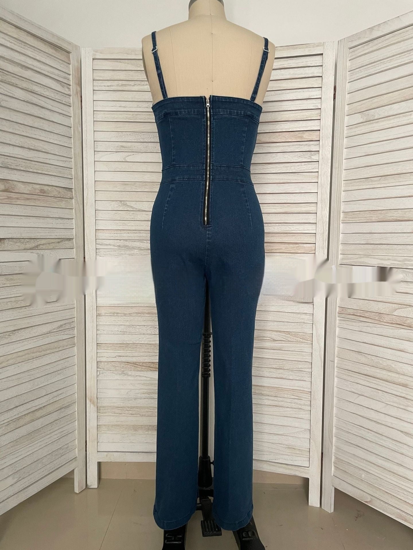 Women Sleeveless Denim Jumpsuit