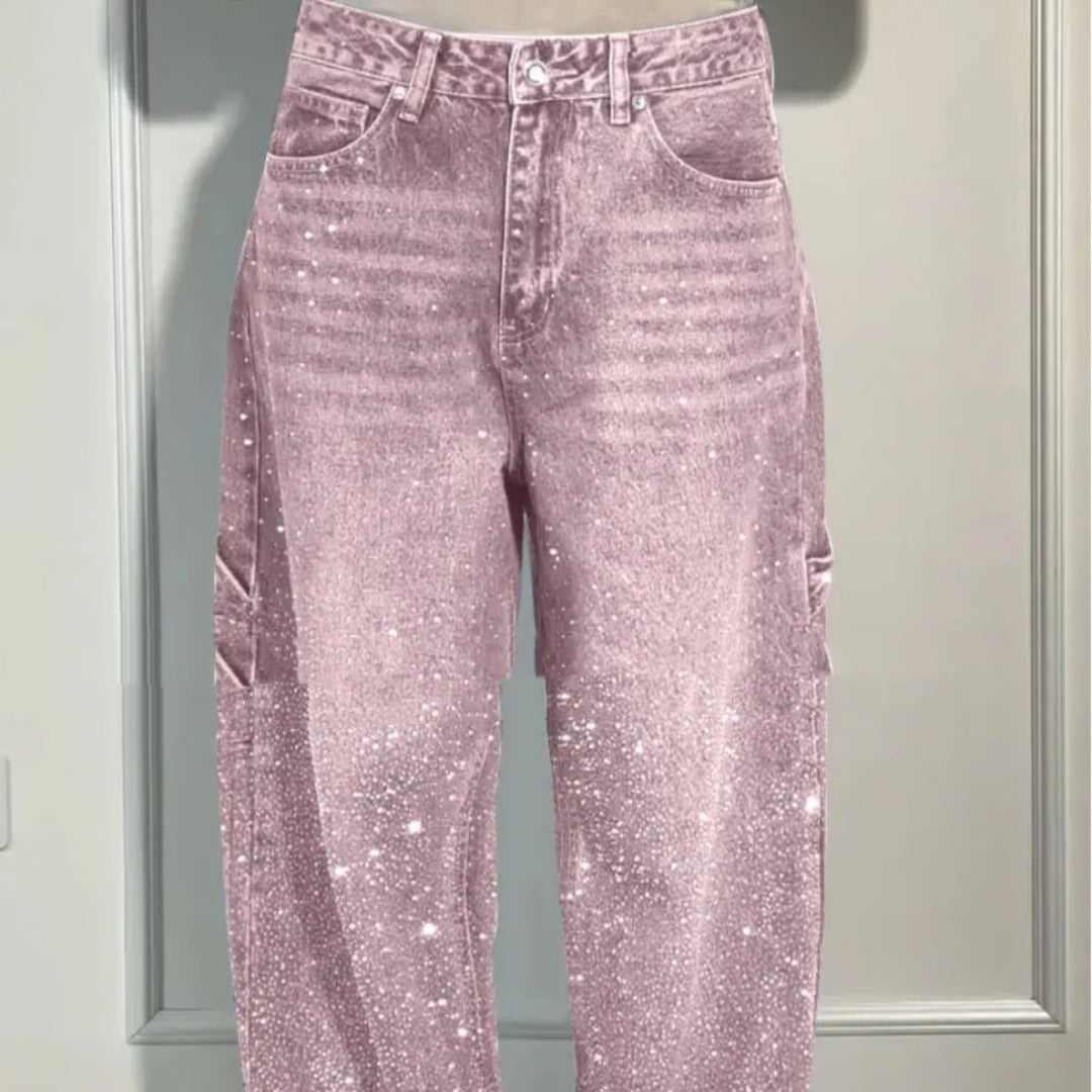 Shiny Straight Jeans