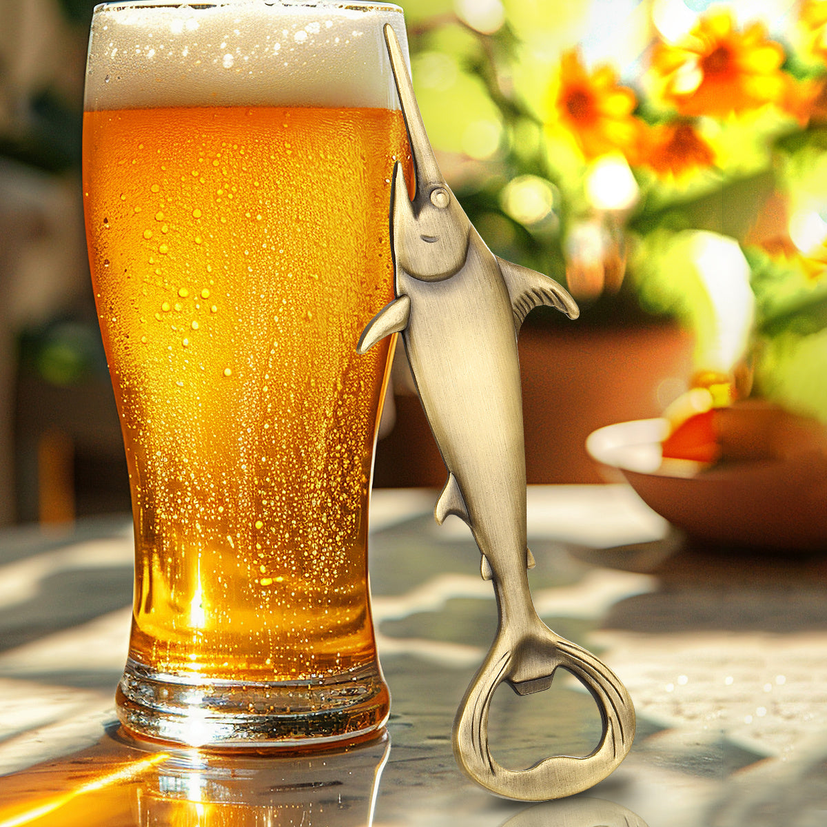 Creative Swordfish Handle Metal Beer Bottle Opener