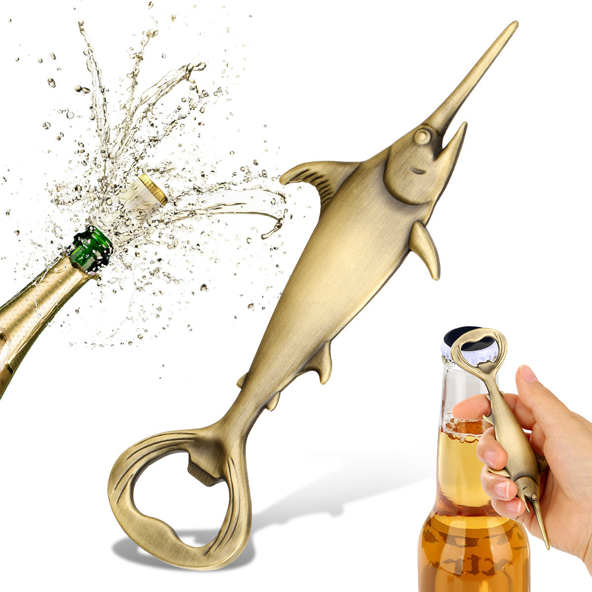 Creative Swordfish Handle Metal Beer Bottle Opener