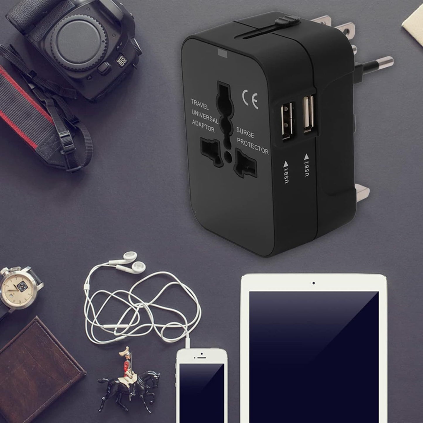 Worldwide All In One Universal Travel Adapter Wall Charger AC Power Plug Adapter