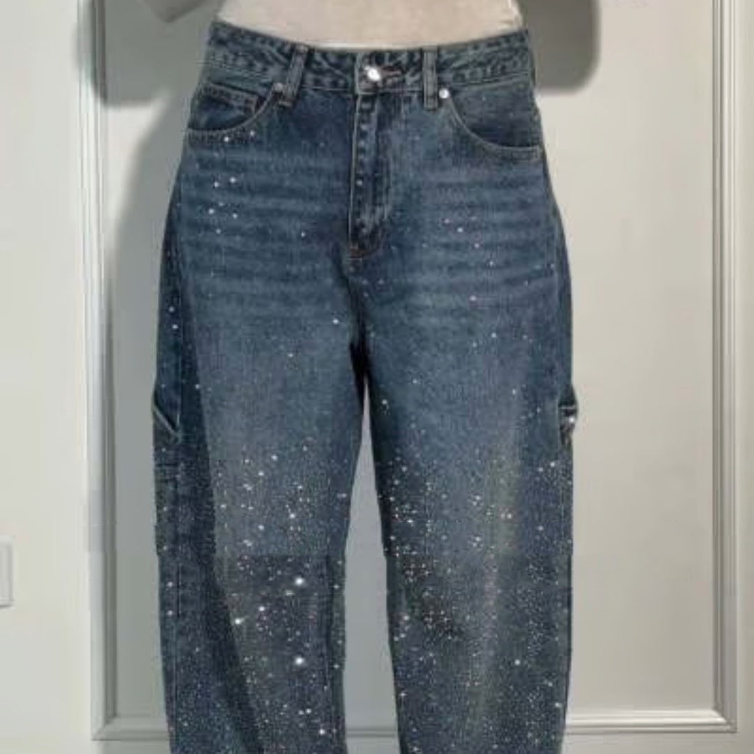 Shiny Straight Jeans