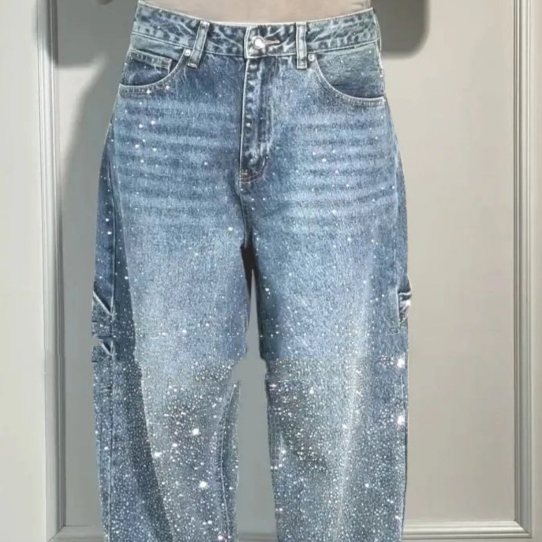 Shiny Straight Jeans