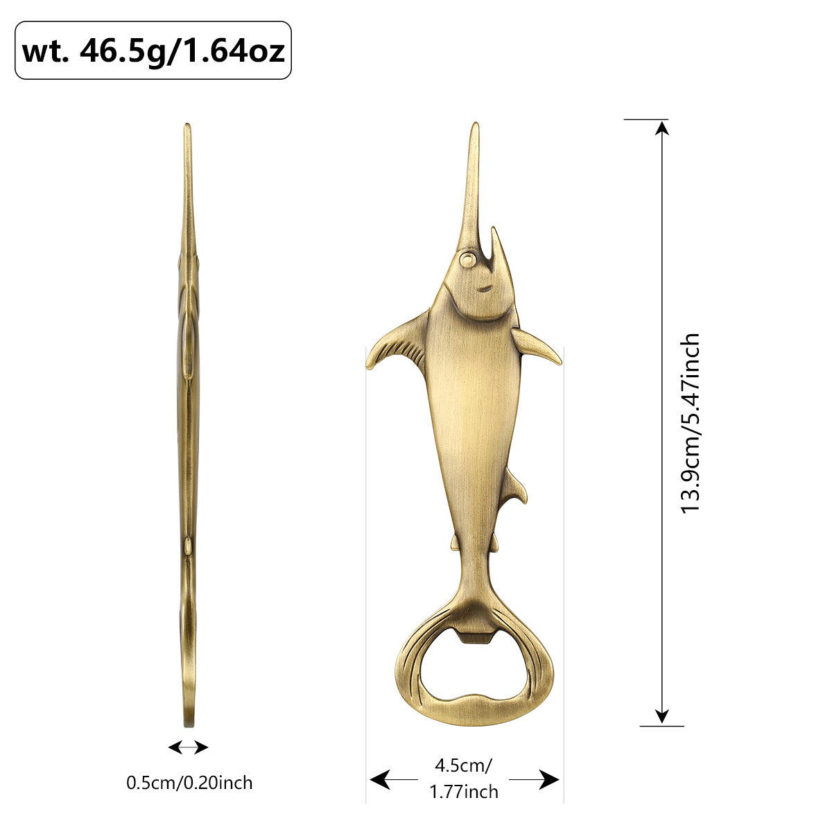 Creative Swordfish Handle Metal Beer Bottle Opener