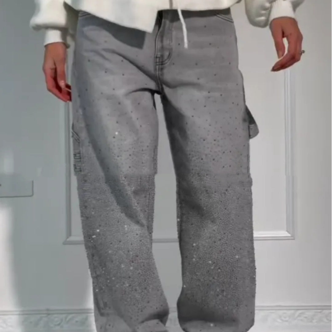 Shiny Straight Jeans