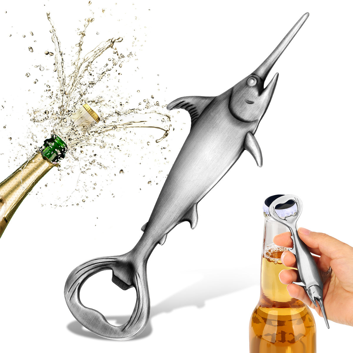 Creative Swordfish Handle Metal Beer Bottle Opener