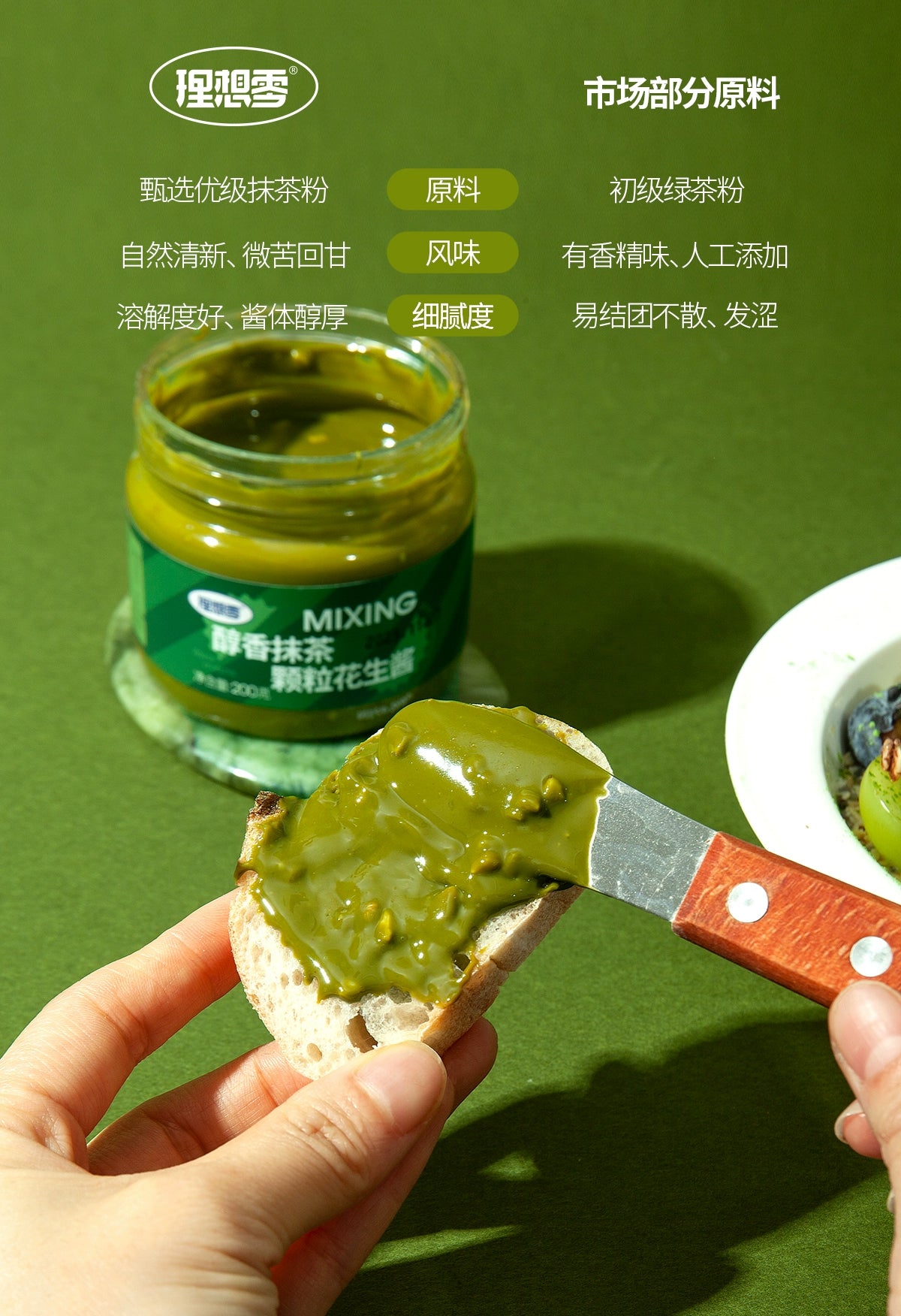 Cocoa and Matcha Spread