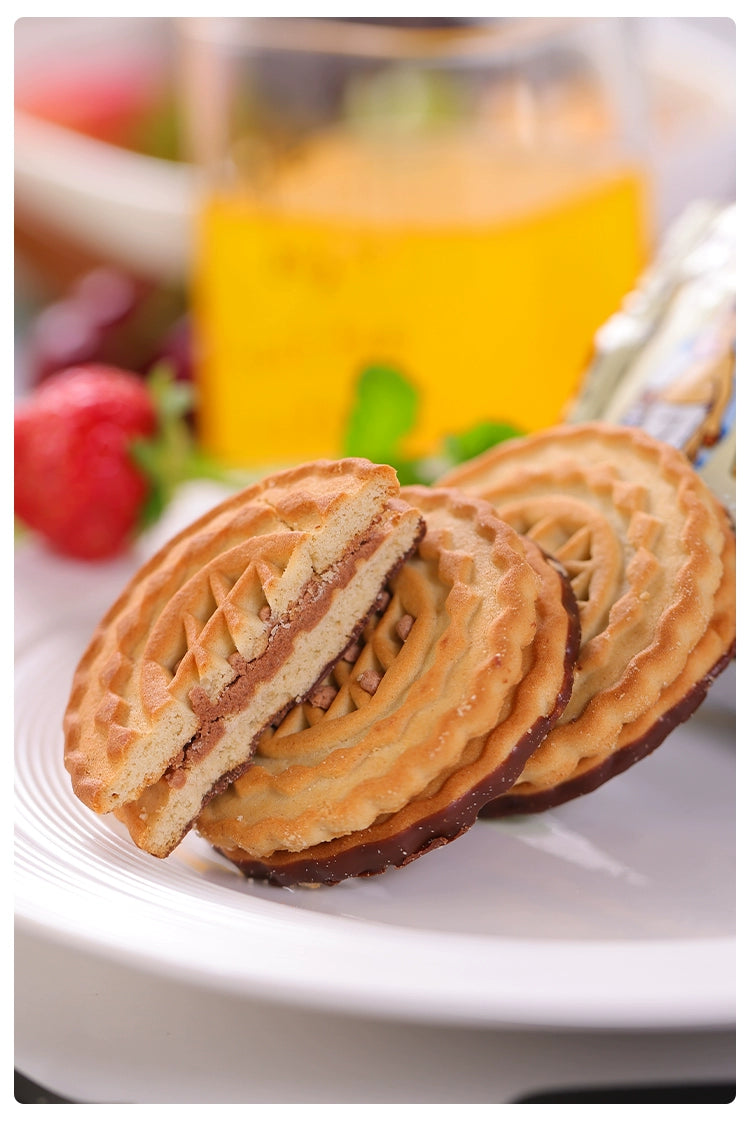 Russian Sandwich Biscuits Condensed Milk Peanut Hazelnut Flavor Filled Chocolate Import Snacks