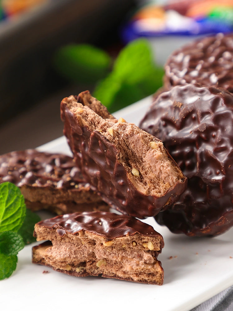 Russian Sandwich Biscuits Condensed Milk Peanut Hazelnut Flavor Filled Chocolate Import Snacks