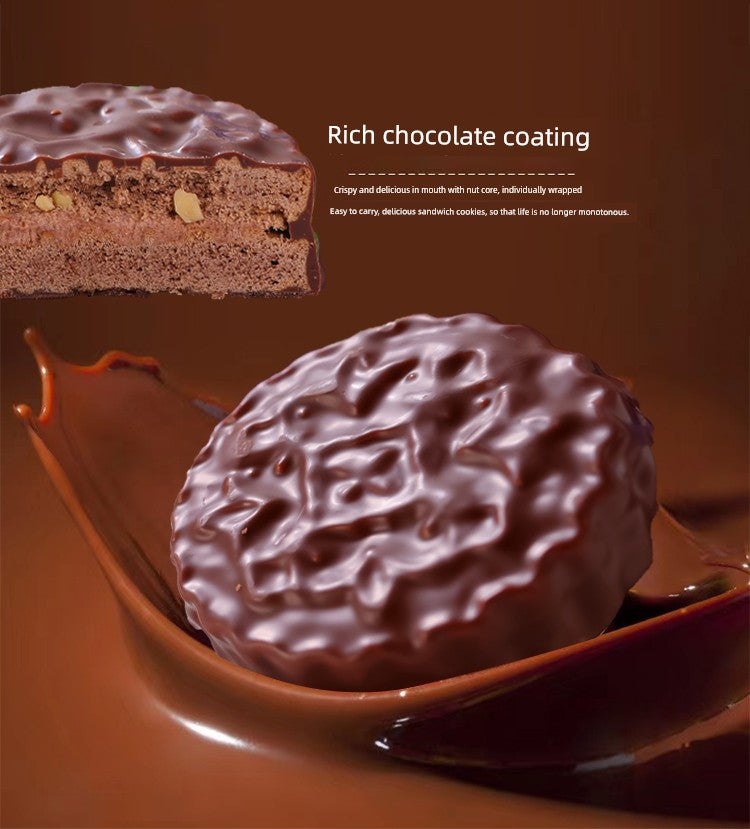 Russian Sandwich Biscuits Condensed Milk Peanut Hazelnut Flavor Filled Chocolate Import Snacks