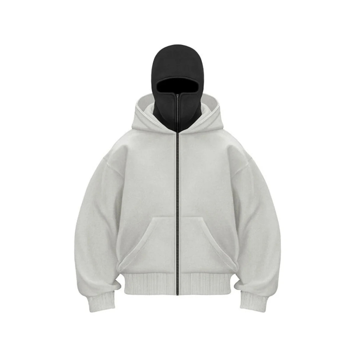 New men's double-cap pullover hoodie