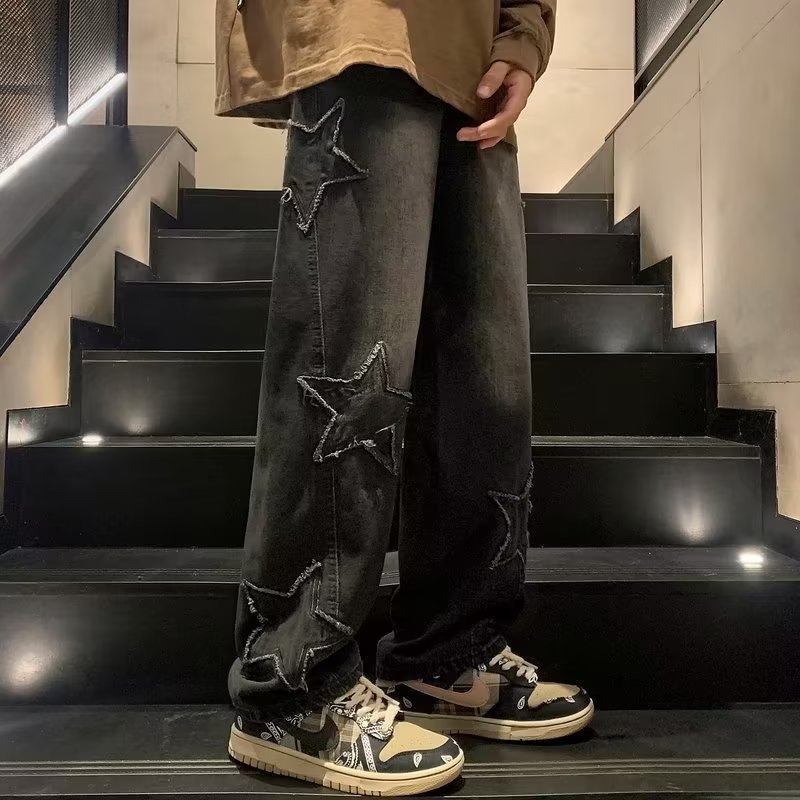 Star Embroidery Jeans