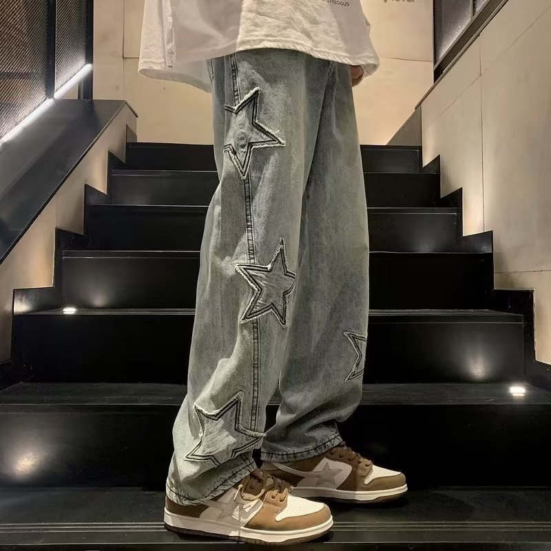 Star Embroidery Jeans