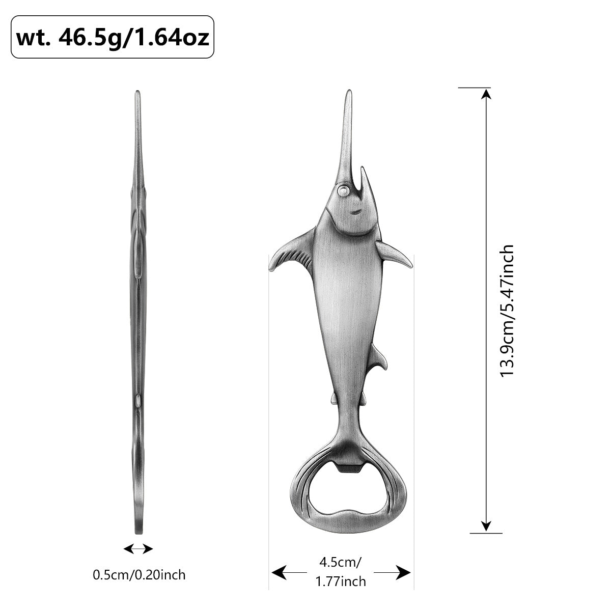 Creative Swordfish Handle Metal Beer Bottle Opener