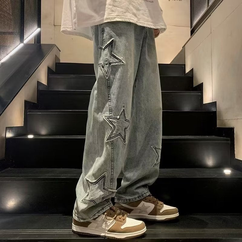 Star Embroidery Jeans