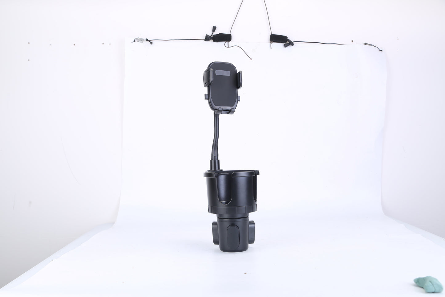 2 In 1 Car Cup Holder With 360 Degree Rotating Gooseneck Phone Mount