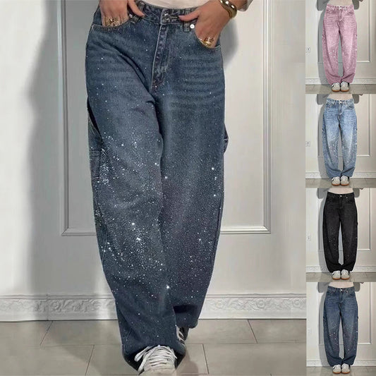 Shiny Straight Jeans