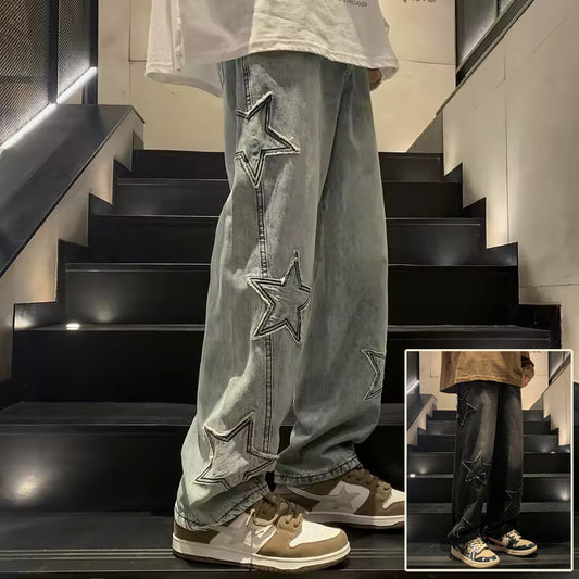 Star Embroidery Jeans