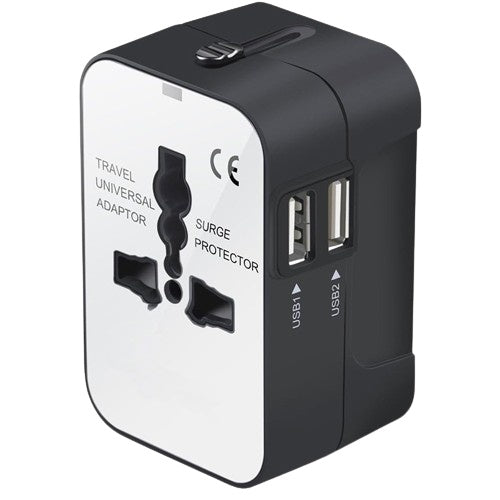 Worldwide All In One Universal Travel Adapter Wall Charger AC Power Plug Adapter